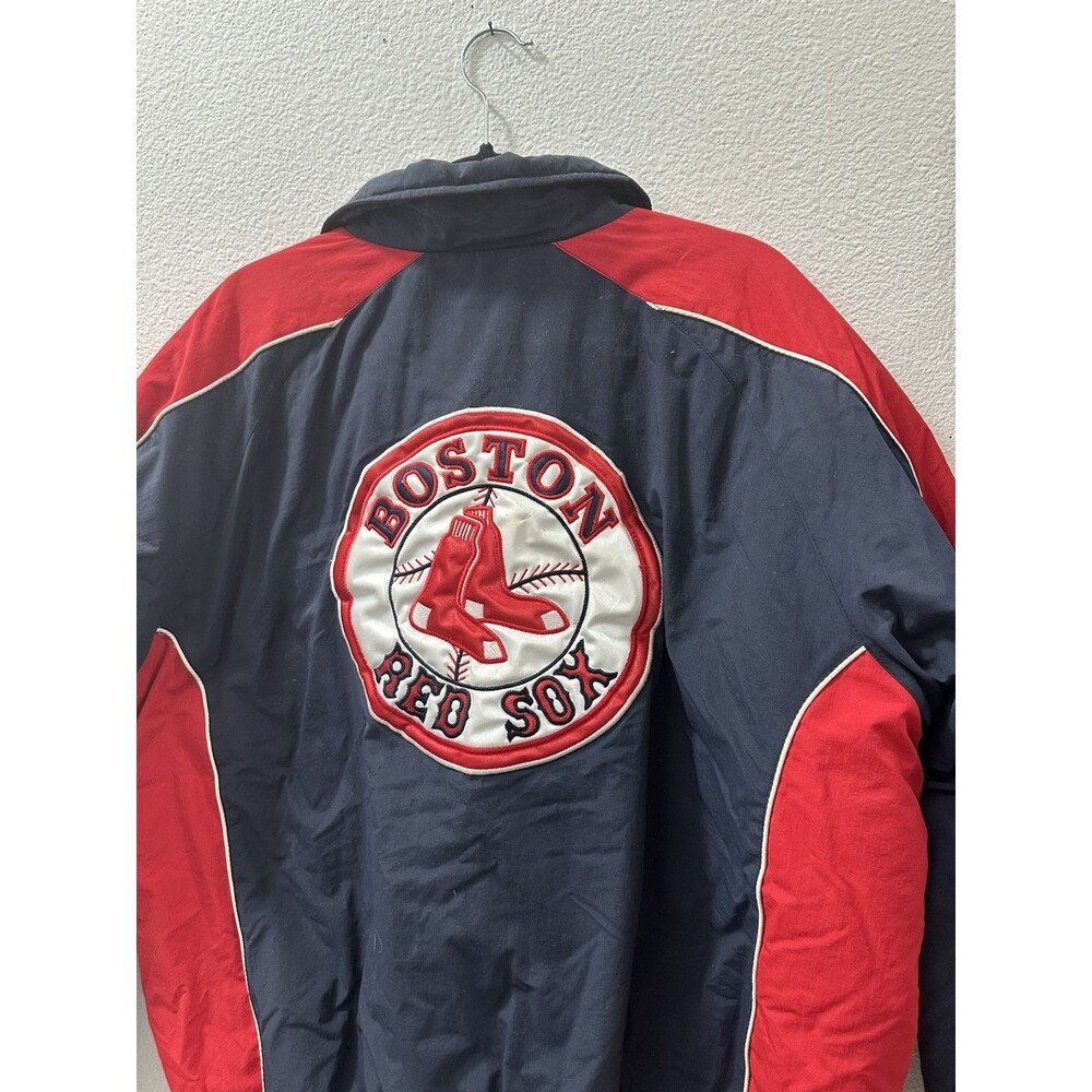 Boston Red Sox XL Bomber Jacket Baseball Puffer Mens Carl Banks G-III Y2K Lined